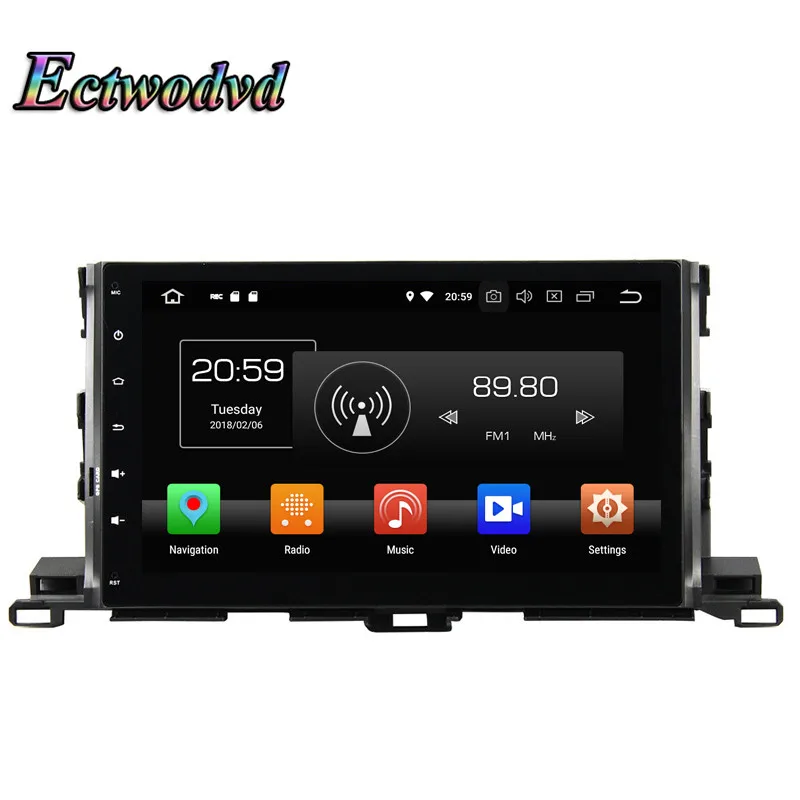 Ectwodvd Восьмиядерный 4G ram 64G rom Android 9 0 Автомобильный мультимедийный dvd плеер