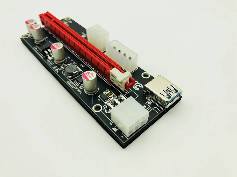 VER009S PCI Express PCIE PCI-E Riser Card 009s Molex 6Pin к SATA Питание USB 3 0 кабель 1X 16X удлинитель адаптер