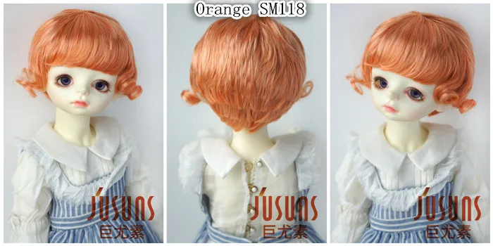 JD459 1/6 1/4 1/3 модные короткие парики BJD для YOSD MSD SD синтетический мохеровый парик Размер 6-7 дюймов 7-8 дюймов 8-9 дюймов кукольные волосы