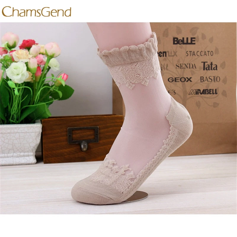 Ультратонкие прозрачные красивые кружевные эластичные короткие носки A1 |