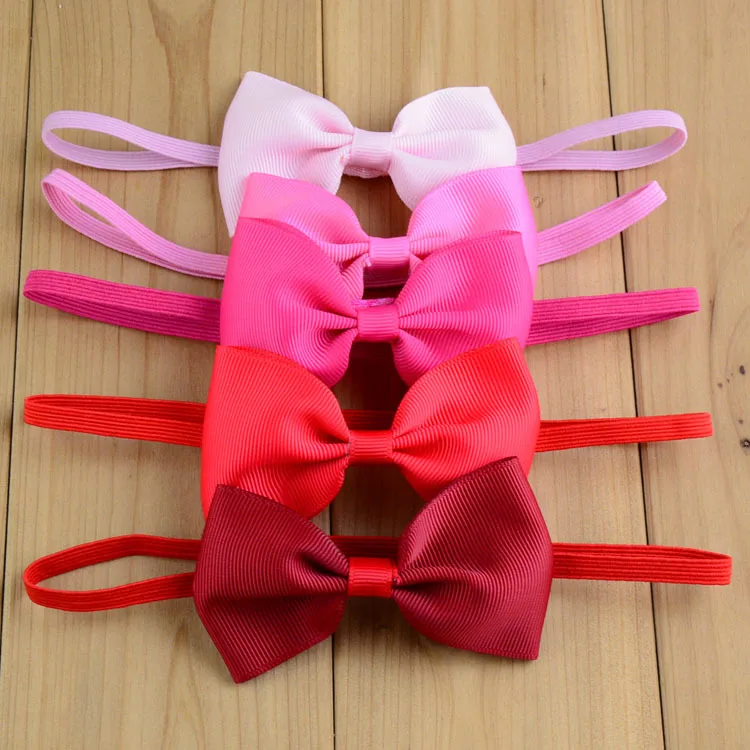 60 шт./лот Детская повязка на голову с бантом Летний стиль для детей 30 цветов