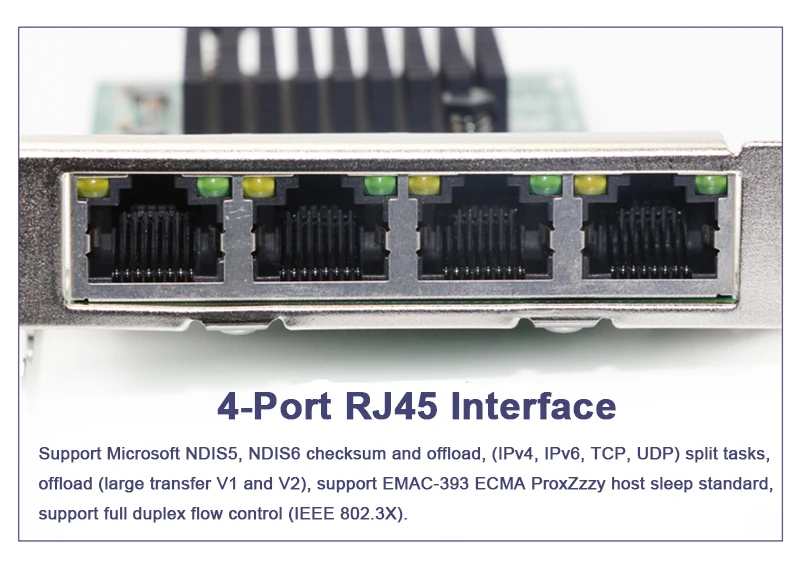 H1111Z сетевые карты LAN Карта Ethernet сетевой адаптер Ethernet Lan адаптер Сетевая карта 4 порта RJ-45 PCI Express бесплатный интернет