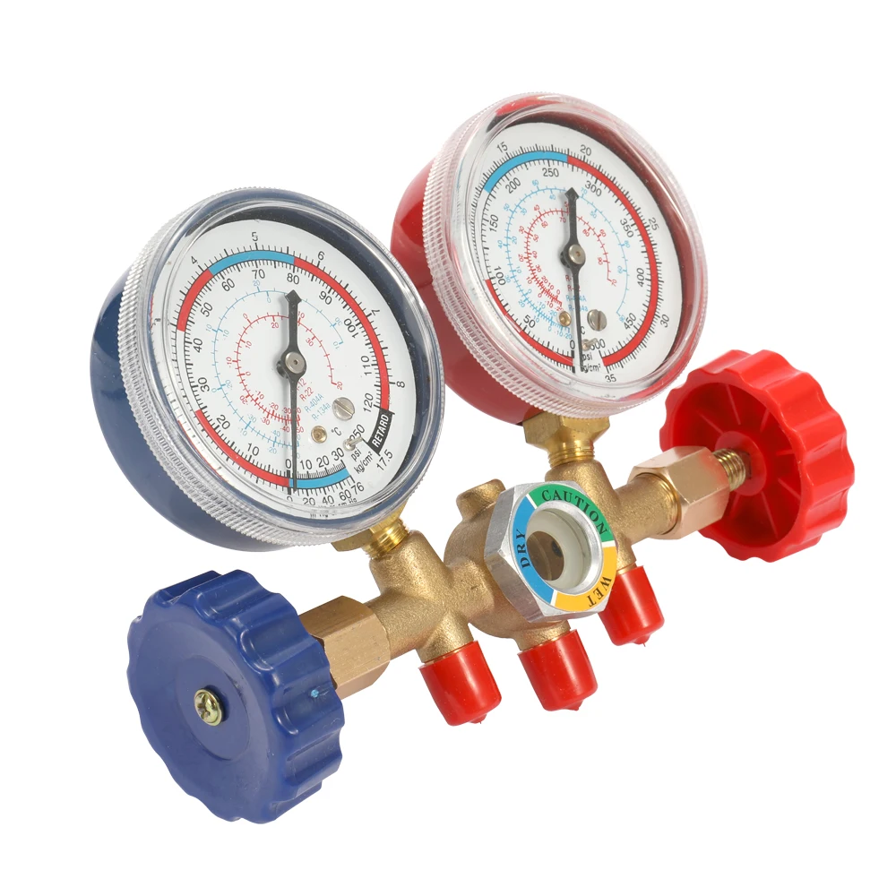 Refrigerant Manifold Gauge Air Conditioning Tools with Hose Hook Refrigerant Testing Evacuation for Air Condition Refrigeration