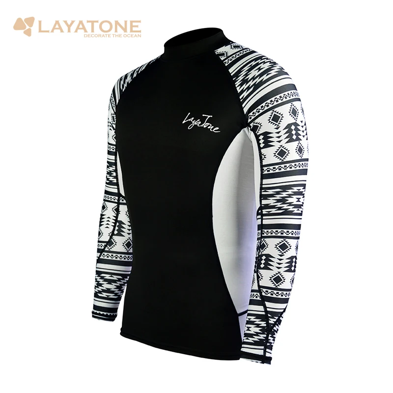 LayaTone Рашгард мужские с длинным рукавом Купальники купальник УФ 50 + Плавание