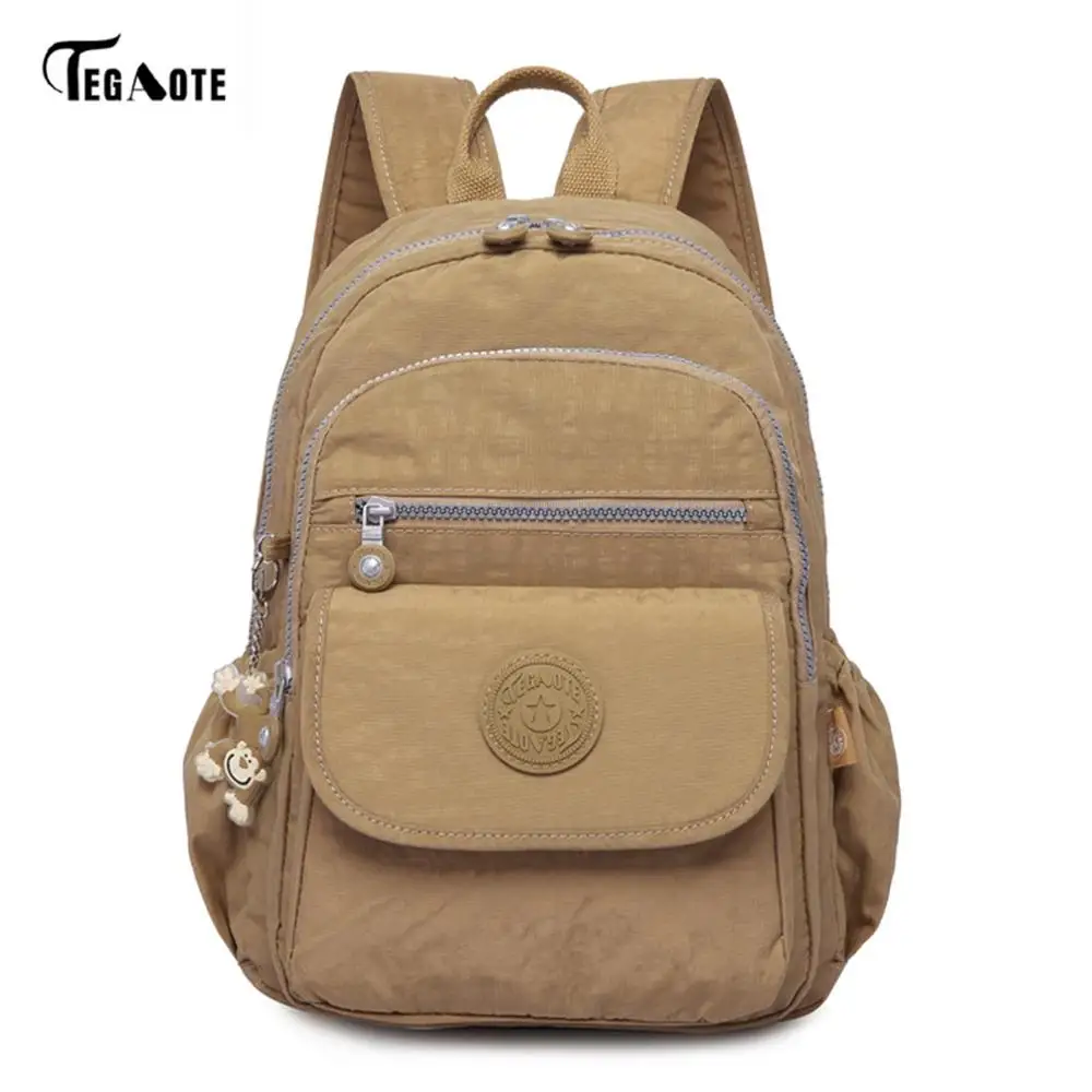 Хаки TEGAOTE ноутбук школьные рюкзаки для девочек-подростков Mochila женские рюкзаки противоугонные водонепроницаемые сумки для мужчин и женщин - Цвет: Хаки