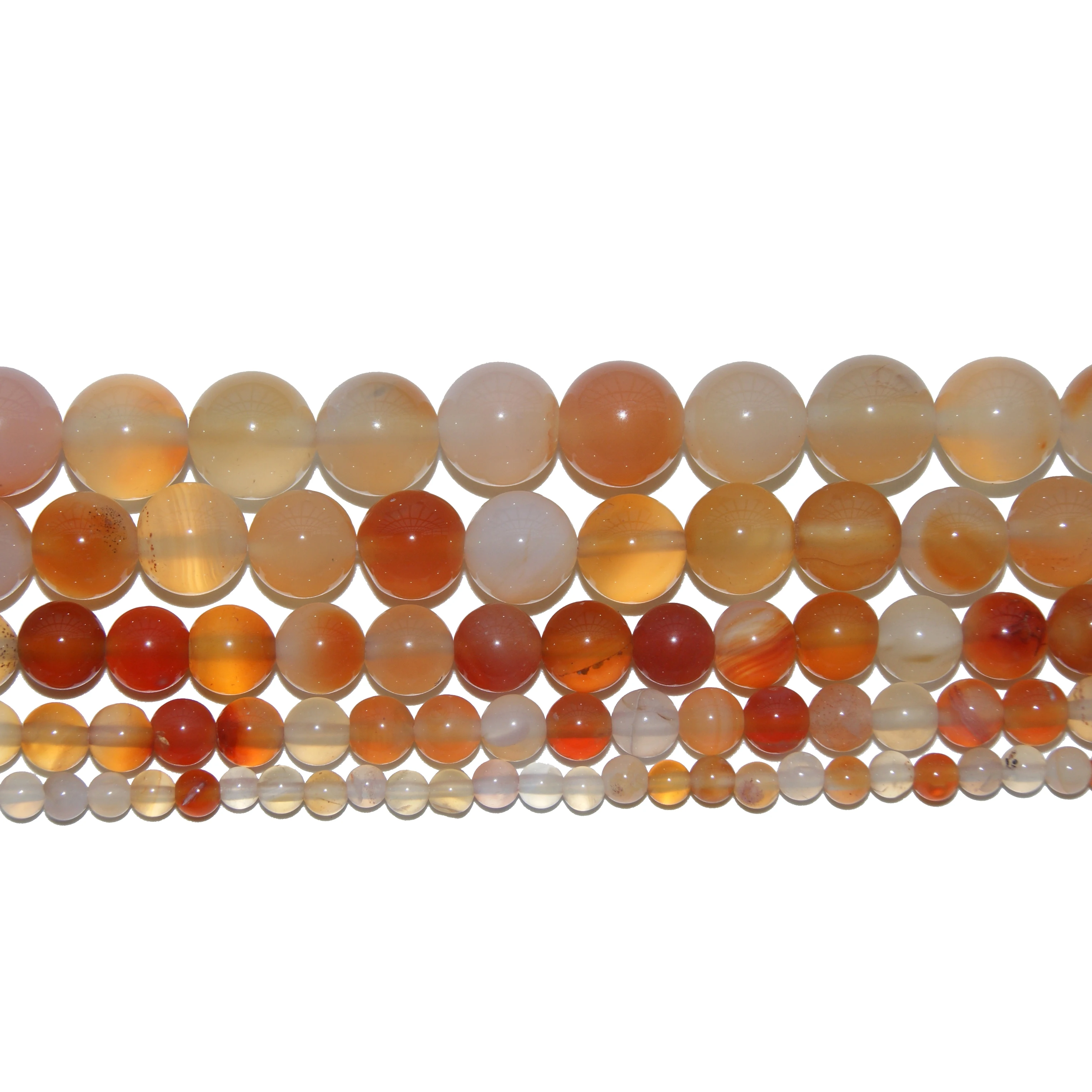 Оптовая продажа Круглые Бусины Из Натурального Розового агата 4 6 8 10 12 мм размер