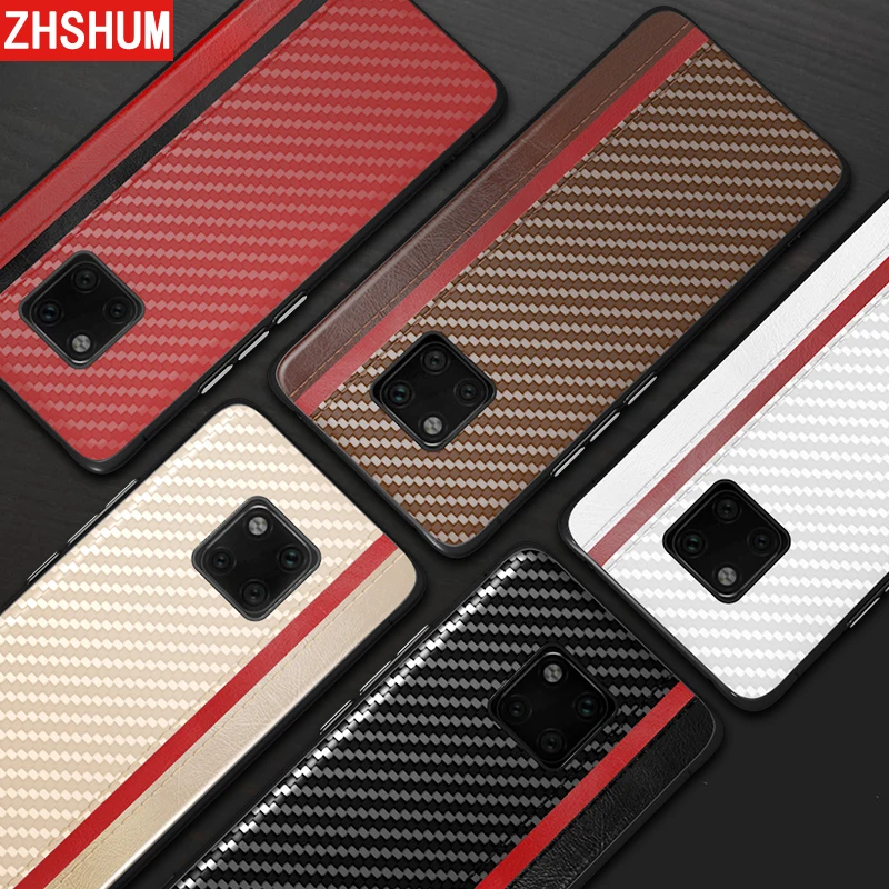 Роскошный чехол из углеродного волокна для Huawei Mate20 Pro Mate 20 бампер полная задняя