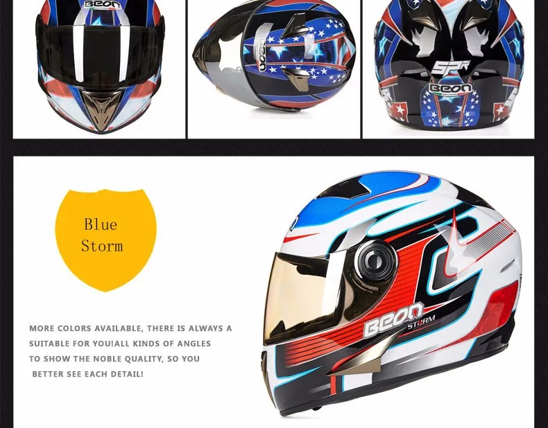 BEON moto rcycle Полный лицевой шлем moto rbike racing ECE Сертификация шлемы для мужчин и женщин casco moto шлем B500 шлем