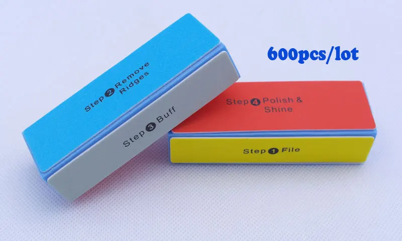 600 шт./лот губка 4 сторонняя пилка для ногтей буферный блок дизайна с буферным