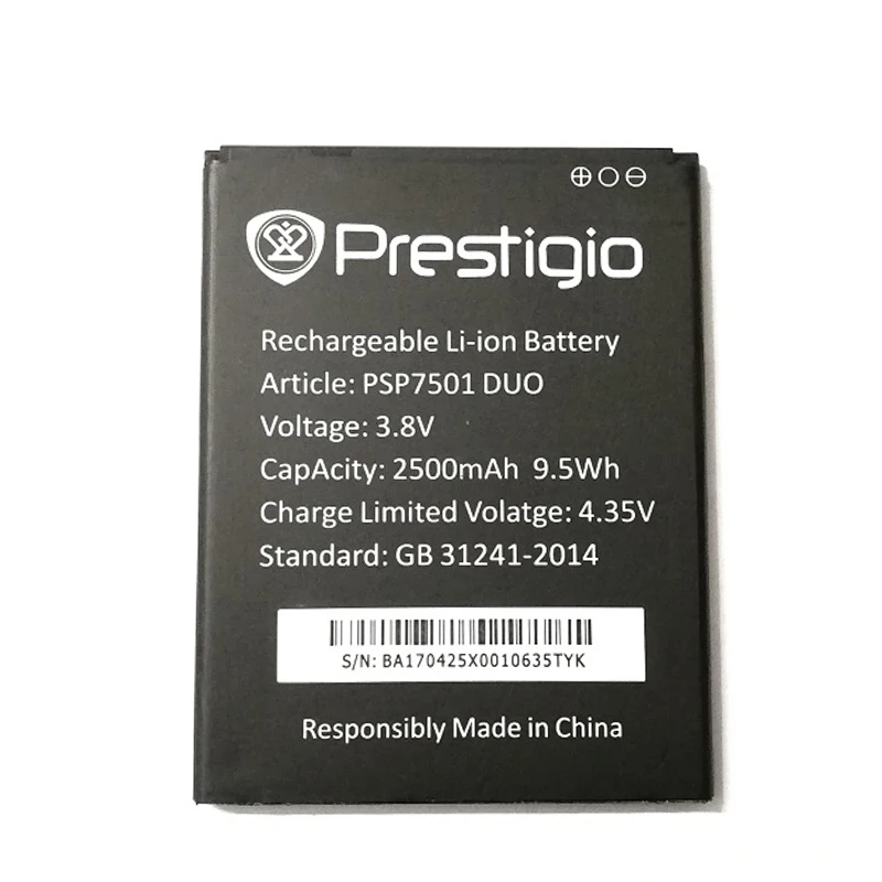 3 8 в 100% Новый Сменный аккумулятор PSP7501 DUO для Prestigio Grace R7 батареи|mobile phone battery|battery