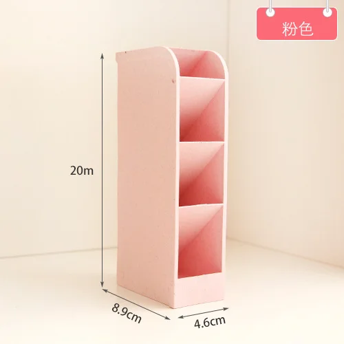 Pink Multifunct 4-с узором «гусиные лапки» организатор ящик для офиса настольные канцелярские коробка ручка держатель макияж Организатор Губная Помада Держатель носки ящик для хранения - Цвет: Pink