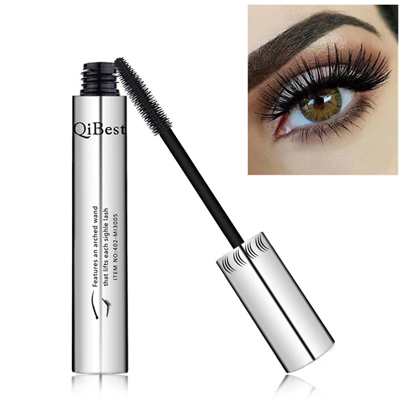 Красивая тушь для ресниц из натурального 3D волокна водостойкая Черная завивка