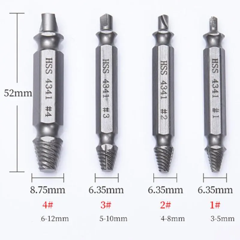 Prostormer 5 шт. набор винтовых экстракторов сверла сломанные поврежденные болты для