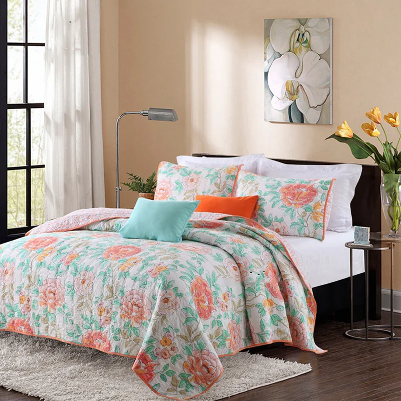 CHAUSUB стеганые покрывала для кровати хлопковое стеганое одеяло комплект из 3