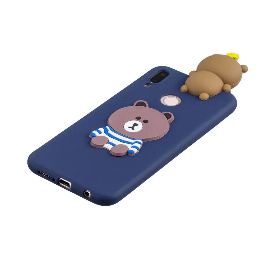 Xiao Mi A2 Lite case Soft Silicone cover For xiao redmi 6 6A Pro s2 Note 7 5 Plus 3D Unicorn Bear Panda Phone cases Coque |