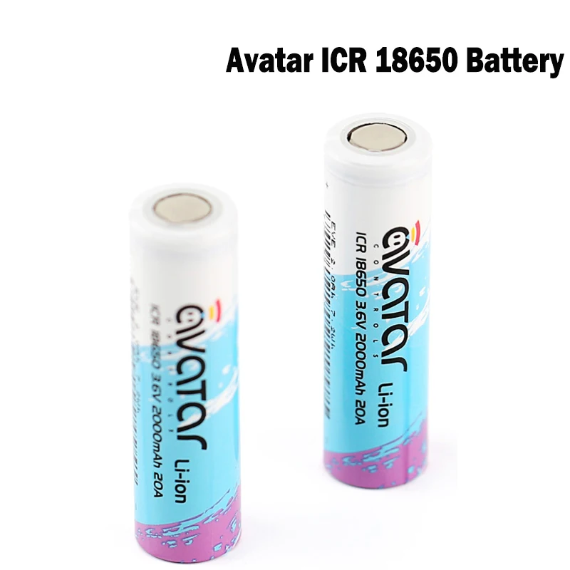 2 шт./лот батарея Avatar ICR 18650 с 20A непрерывным током разряда и 30A пиковым для vape box mod |