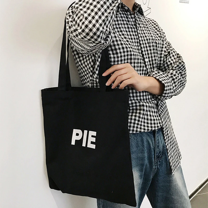 Youda простой в Корейском стиле модная Холщовая Сумка с буквенным принтом сумки на