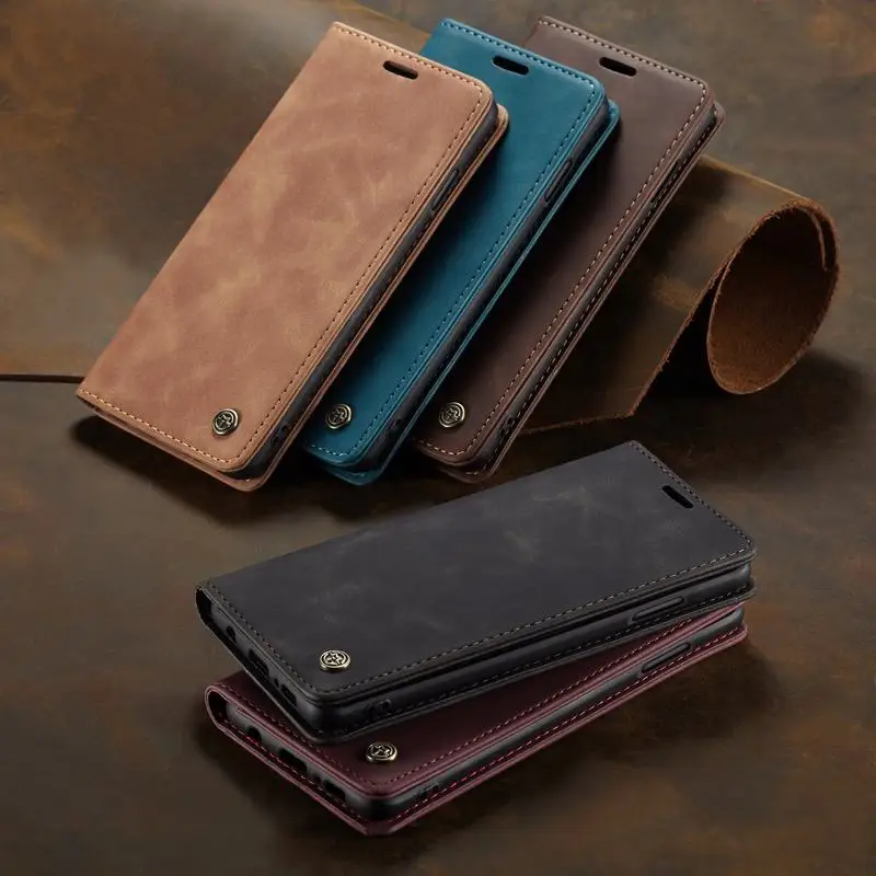 

Retro Cover Case For Samsung A81 A91 A72 Phone Case Leather Flip 360 Wallet Card Holder Magnet Case A81 A91 A72 Flip Housing A72