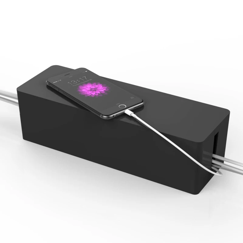 Черный ORICO PB3218 противопожарная розетка коробка для хранения es коробка для хранения стол Пылезащитная защита держатель безопасная розетка - Цвет: Черный