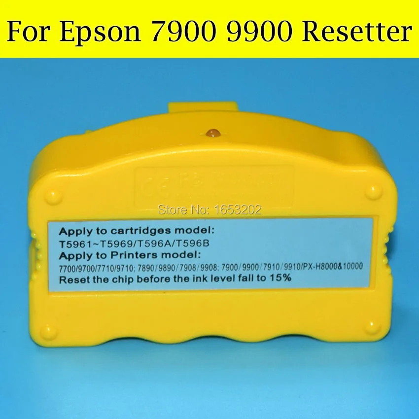1 шт. сброс чипа для Epson 7900 9900 оригинальный и Заправляемый картридж чернил T636 T596 T636A