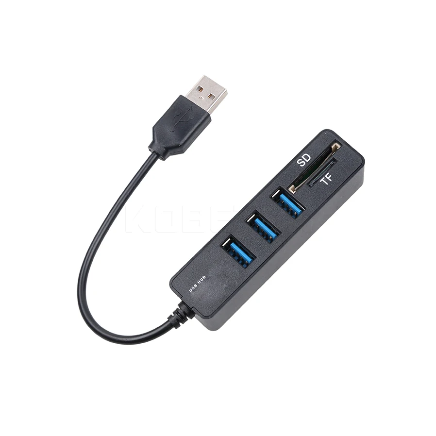 Высокоскоростной usb хаб 2 в 1 kebidu 0 с 3 портами и картридером разветвитель 480 Мбит/с