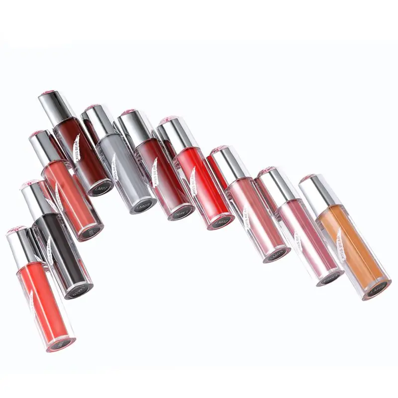 10 цветов Burst в форме сердца матовая губная помада Глянцевая жидкость не выцветает