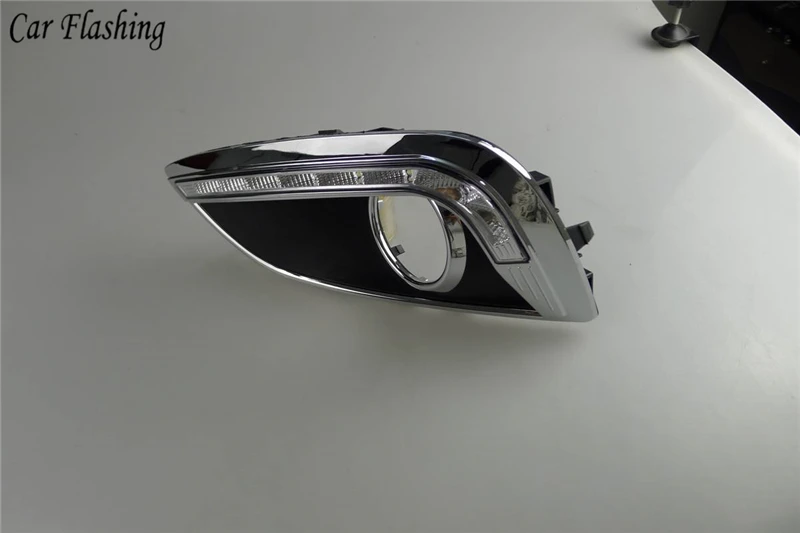 Car flashing 1Set 12V ABS LED For Hyundai IX35 ix 35 2010 2011 2012 2013 Car-styling LED DRL Daytime Running Light Waterproof