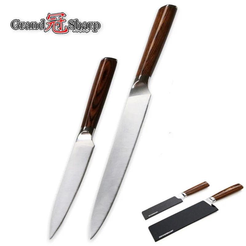 Grandsharp 2 шт. Набор ножей для нарезки из нержавеющей стали кухонные ножи немецкая