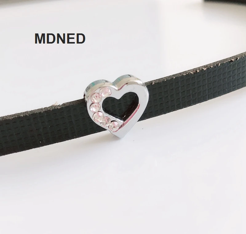 Бесплатная доставка 20 шт. 8 мм 6 горного хрусталя сердца слайд амулеты Письма DIY