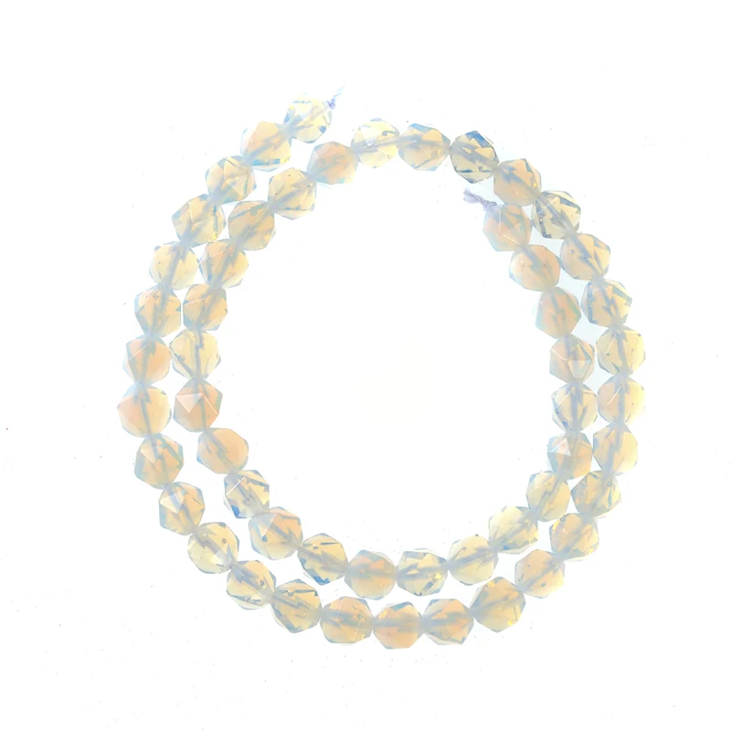 

6mm 8mm 10mm 12mm AAA Grade Faceted white opal stone Beads Natural Stone Beads DIY Loose Strand Beads Jewelry Making Perles