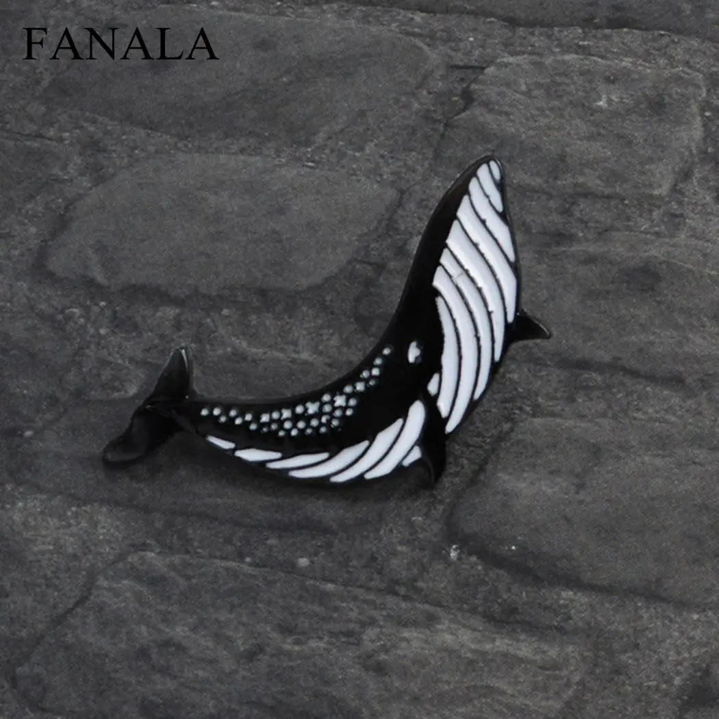 Кит в форме унисекс брошь для свиданий модные Вечеринка Творческий ювелирные