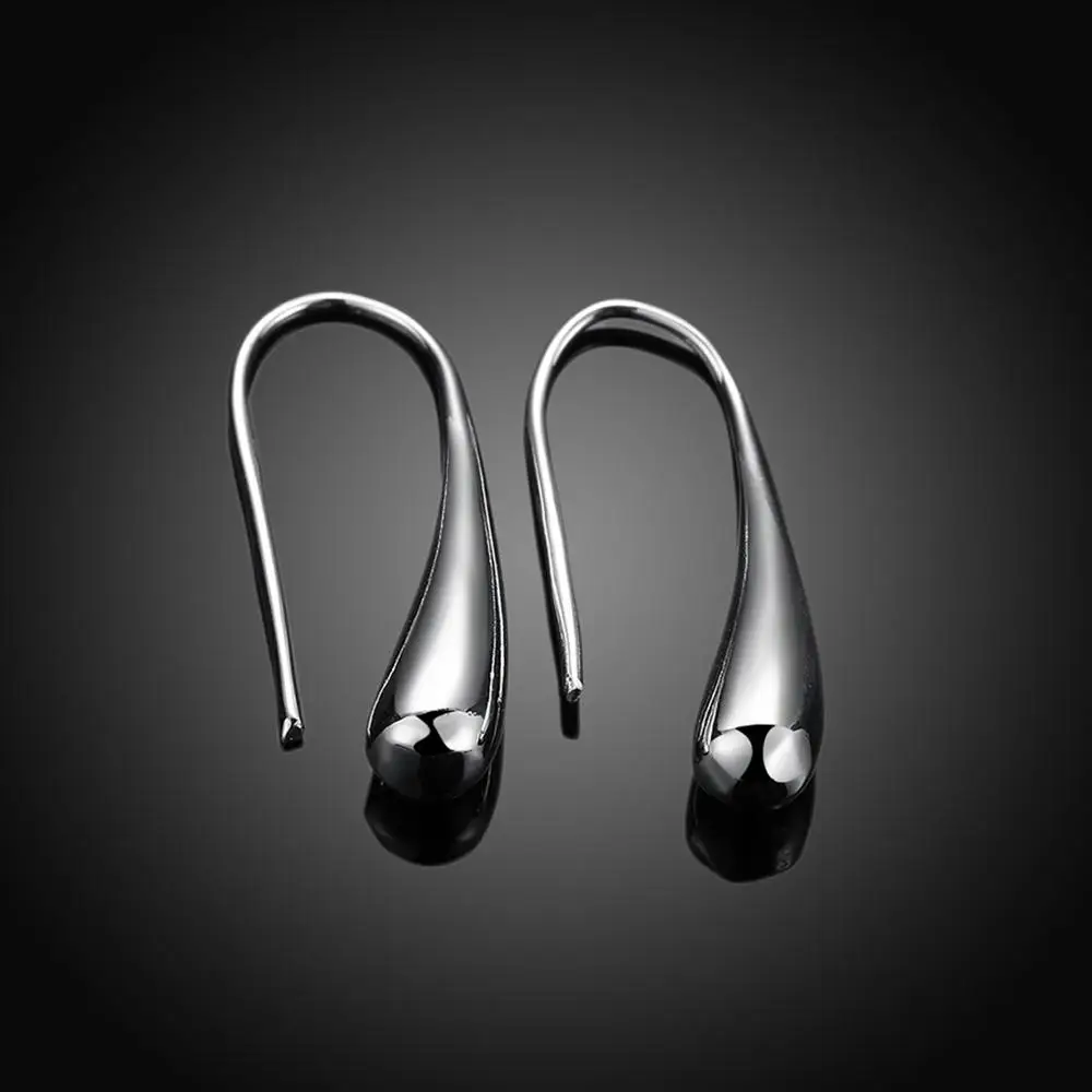 Neoglory Посеребренная медь очарование серьги падение подлинное металлическое