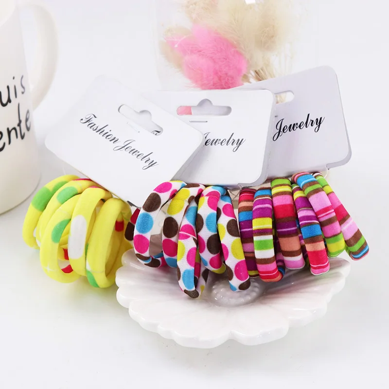 Повязка на голову эластичная в горошек 6 шт./лот | Аксессуары для одежды