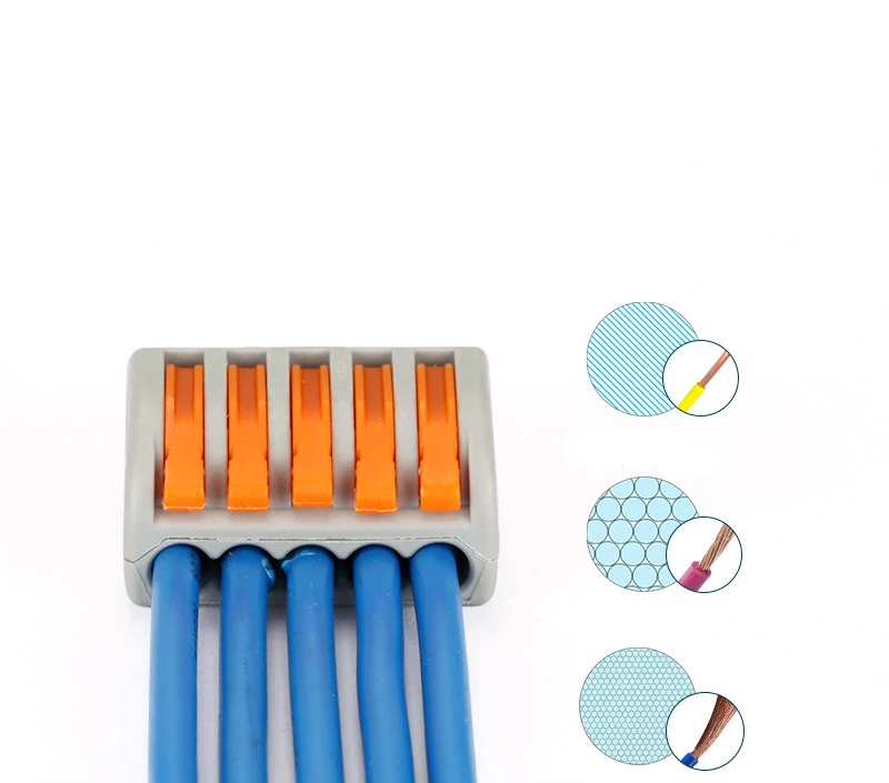 100 шт./лот 5Pin Универсальный Компактный 5 провода разъем проводника клеммный блок