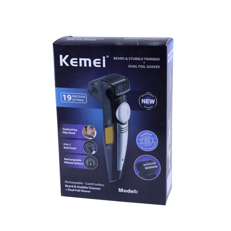 Многофункциональные бритвы для мужчин Kemei бритья 2 в 1 перезаряжаемые бритвенные