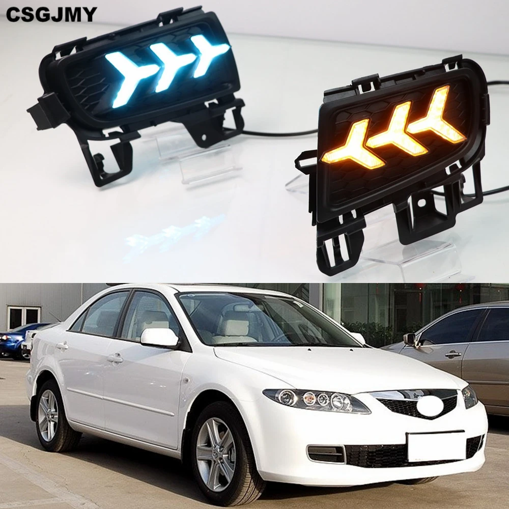 Автомобильная проблесковая 2 шт. для Mazda 6 Mazda6 2006 2007 2008 2009 светодиодный DRL Дневной