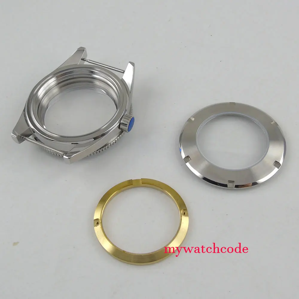 41 мм синий керамический корпус чехол для часов циферблат + Ручная посадка ETA 2824 2836