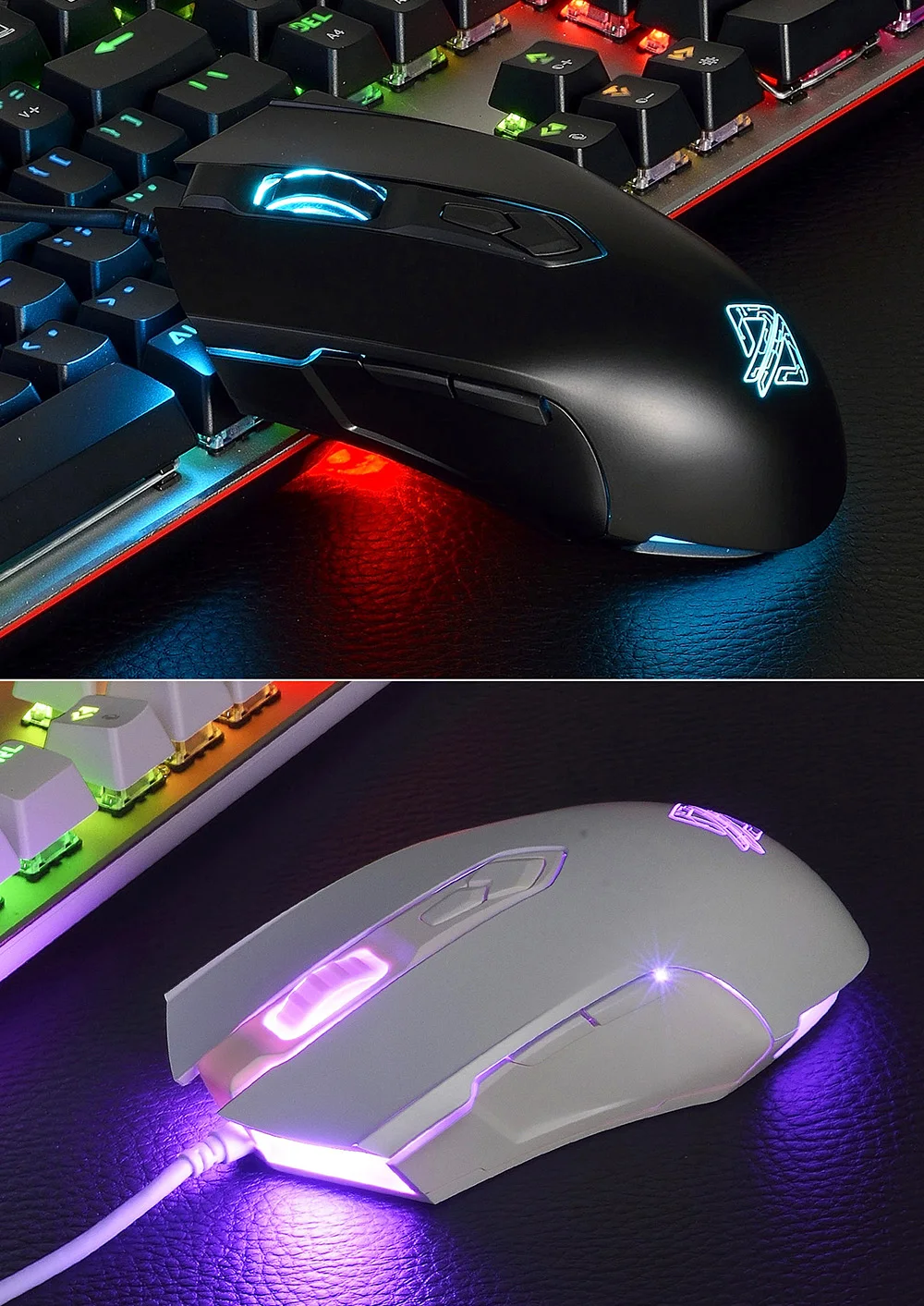 Игровая мышь Ajazz AJ52 7 режимов RGB с подсветкой проводная профессиональная игровая