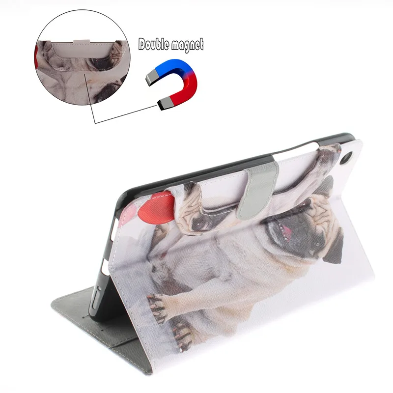 Магнитный чехол подставка из искусственной кожи с рисунком животных для Xiaomi MiPad 4