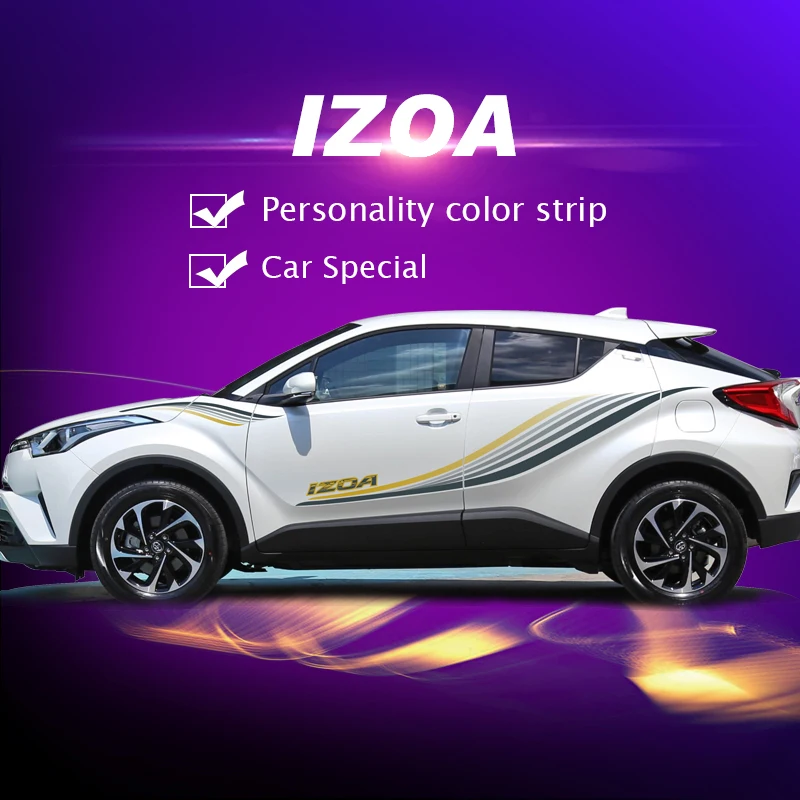 Новинка 1 комплект автомобильные боковые юбки виниловые наклейки Стайлинг