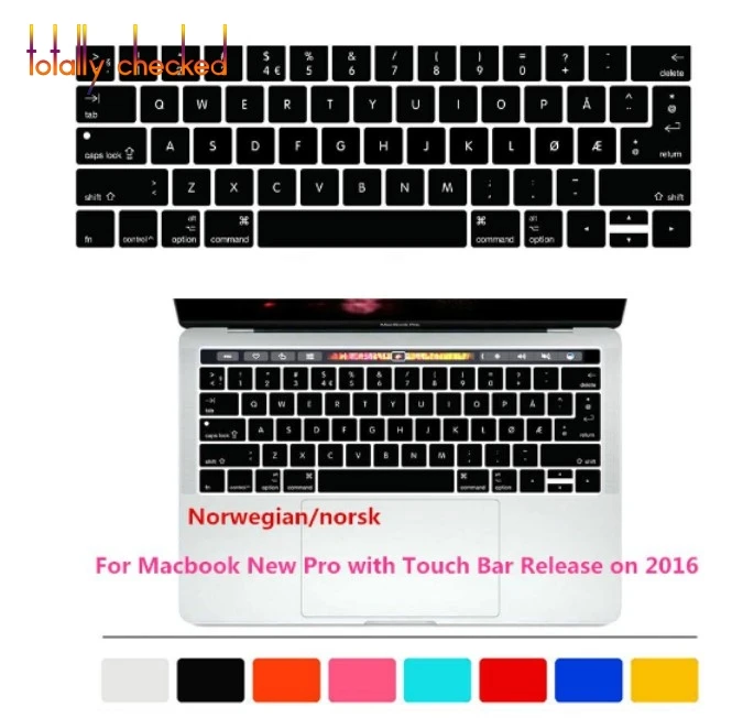 Силиконовый чехол для клавиатуры Macbook Pro 13 дюймов A1706 15 A1707 с сенсорной панелью 2017 |