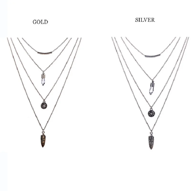 Винтажное многослойное ожерелье чокер для женщин богемное ретро с цепочкой