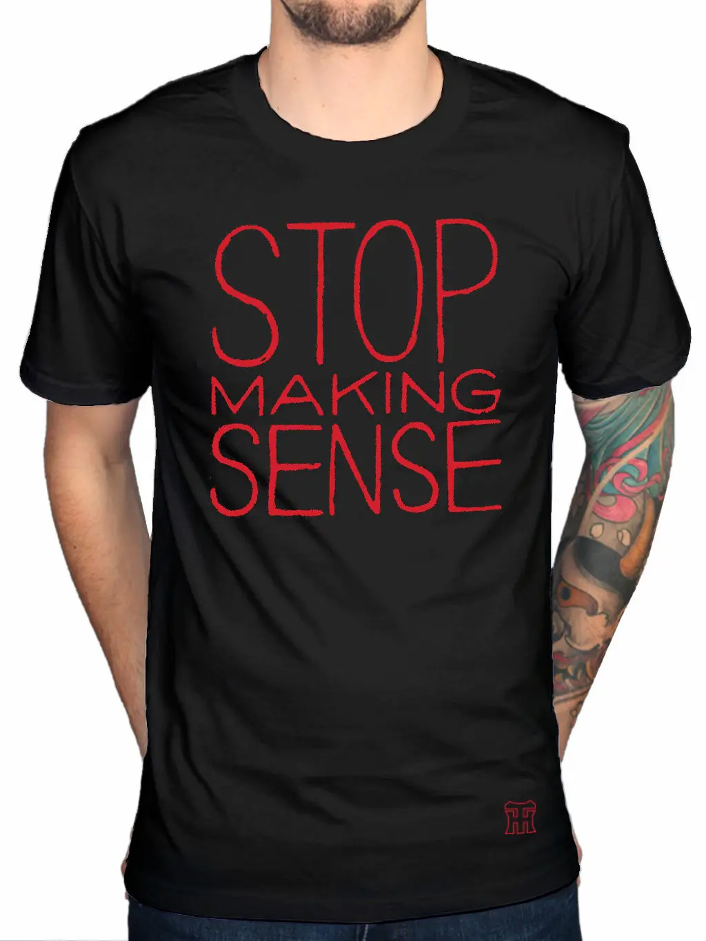 Официальный Talking Heads остановить оправдание Для мужчин футболки с рисунками из