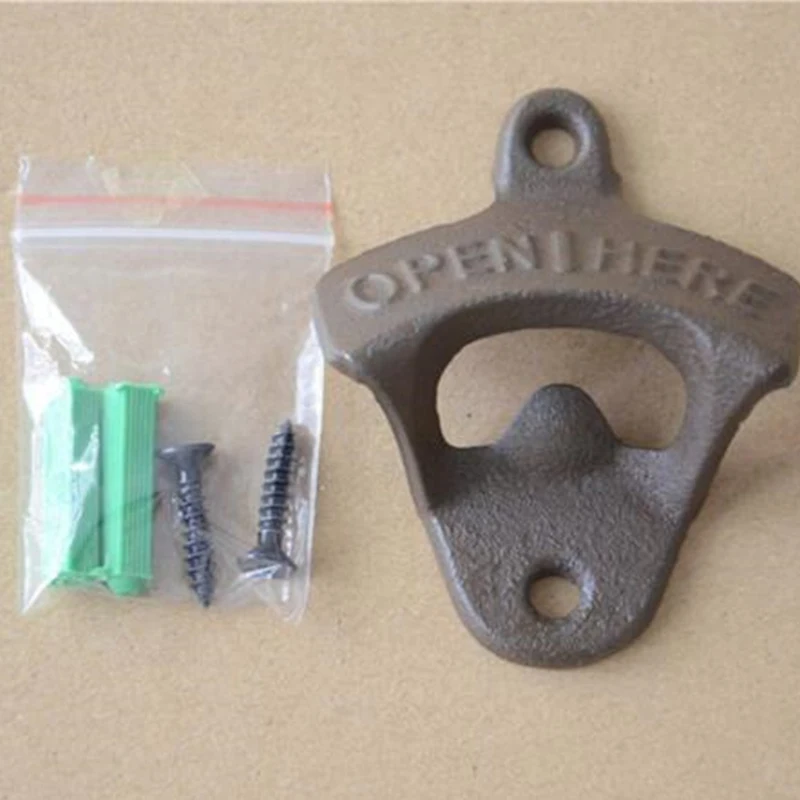 1 шт. винтажный старинный Железный настенный Открыватель крышки для бара пива