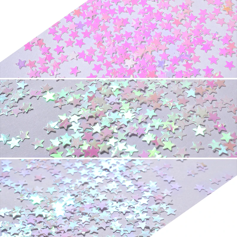 6 шт./компл. симфония AB Блеск для ногтей блестки сверкающие звезды 3d Красочные