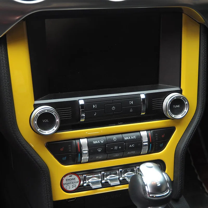 Подходит для FORD MUSTANG навигационная панель из нержавеющей стали отделка консоли крышка интерьера