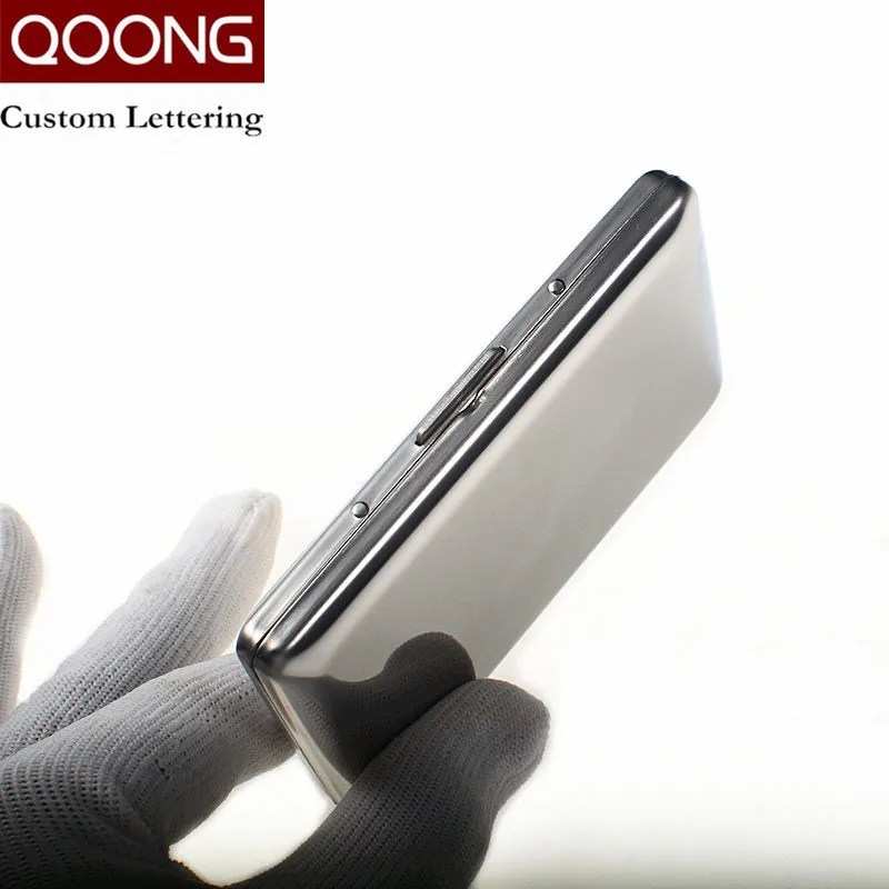 QOONG 2 шт. RFID мужские бумажники чехол для карт металлический дорожный кошелек