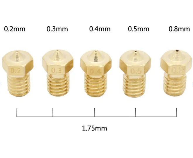 Запчасти для 3D-принтера Hotend экструдер E 3d V6 j медная насадка M6 1 75 мм 3 0 поставка