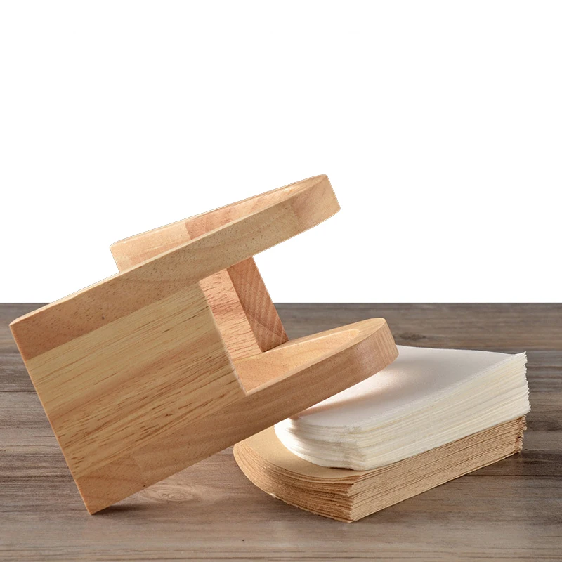 Твердые Wooen Кофе V60 фильтр Бумага держатель простой фильтры для кофе диспенсер стеллаж для хранения бумажная коробка под салфетку полка Кофе инструмент
