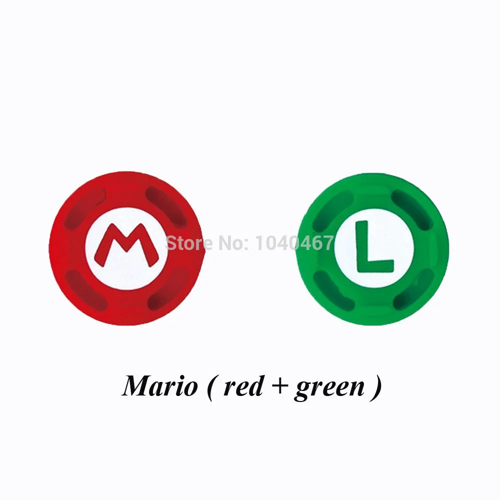 2pcs-mario 4 шт Силиконовые аналоговые ручки для большого пальца джойстик Pokeball cap s крышка палочки крышка кожа для пульта переключения для Kind NS JoyCon контроллер - Цвет: 2pcs-mario
